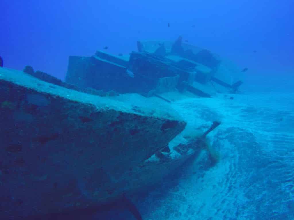 Grande naufrágio: O Cermonia II perto de Puerto de Mogán. Foto: Sascha Tegtmeyer Mergulho em Gran Canaria Relato de experiência - os melhores pontos do Atlântico?