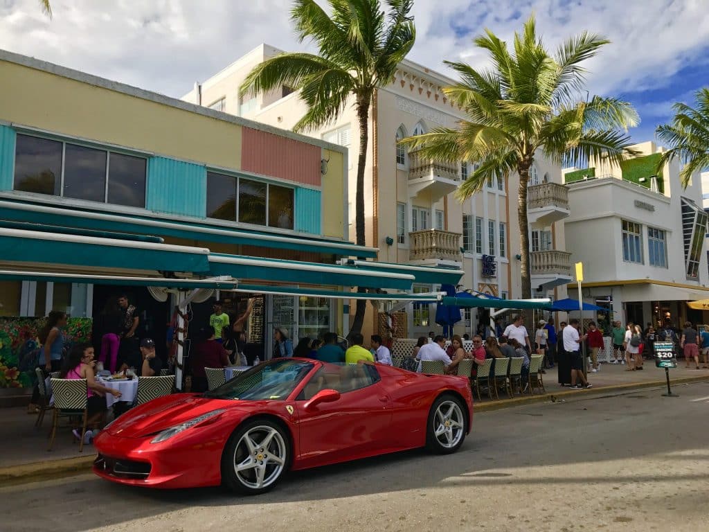 Miami Beach: On a luxury vacation in Florida, you can really lend money - and of course you get a lot of typical American offers. Photo: Sascha Tegtmeyer