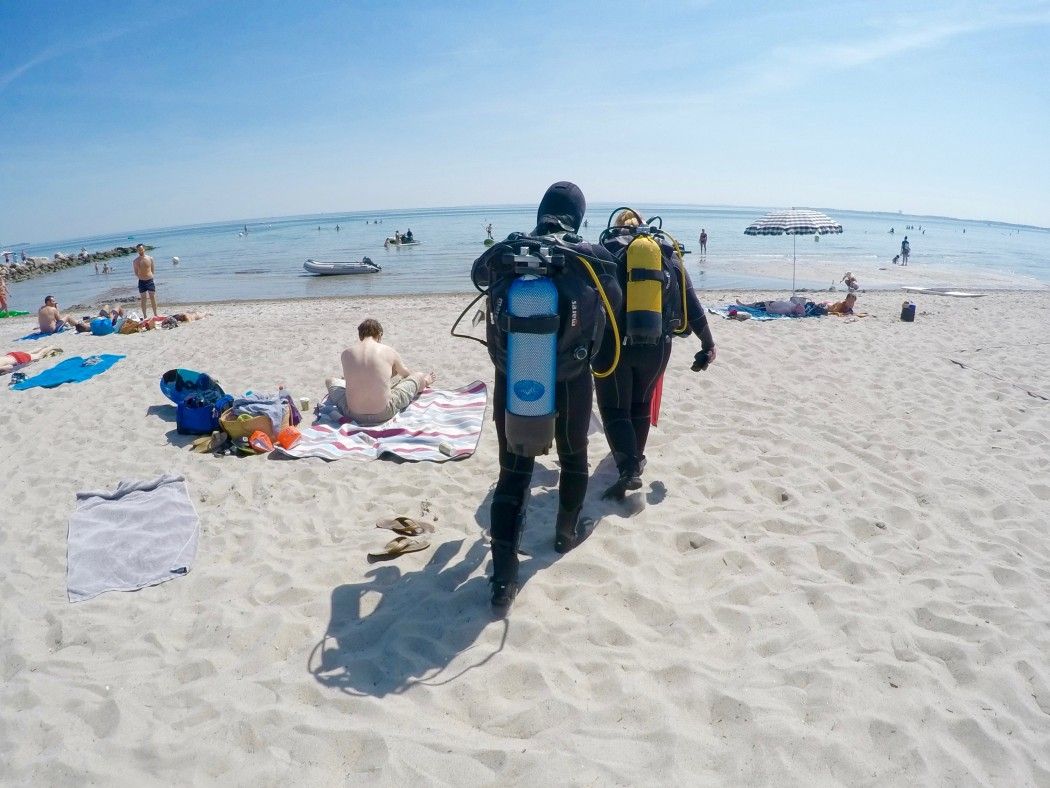 Diving in the Baltic Sea: About the beach goes into the water. Photo: Sascha Tegtmeyer
