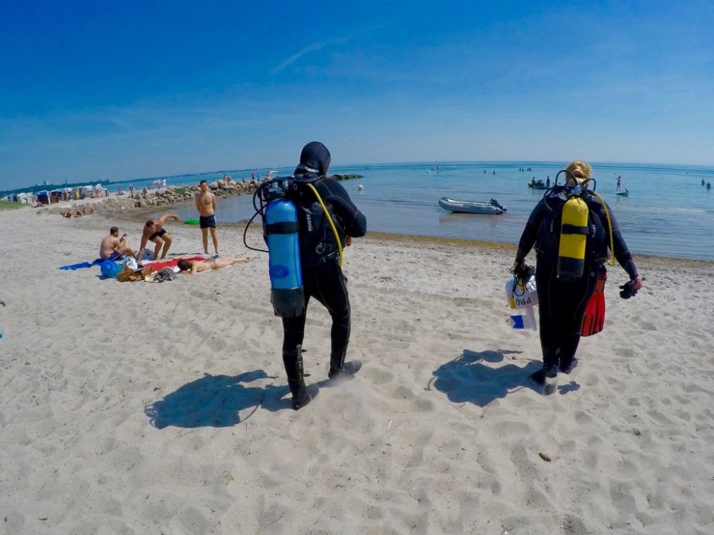 Diving in the Baltic Sea: About the beach goes into the water. Photo: Sascha Tegtmeyer