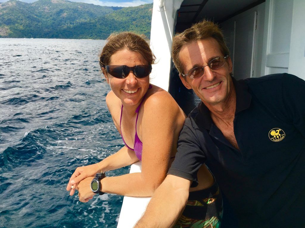 Dave und Cecile von den Ocean Pro Divers bei der Tagestour. Foto: Sascha Tegtmeyer