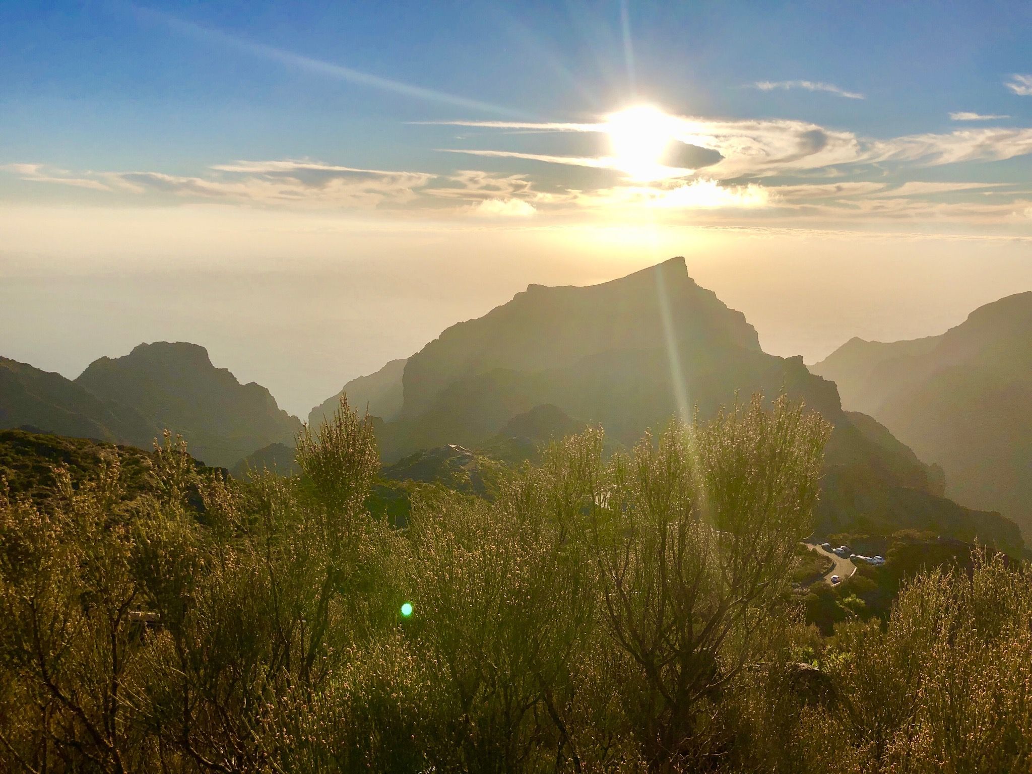Montañas de Masca: panorama de la tarde en Tenerife. Foto: Sascha Tegtmeyer