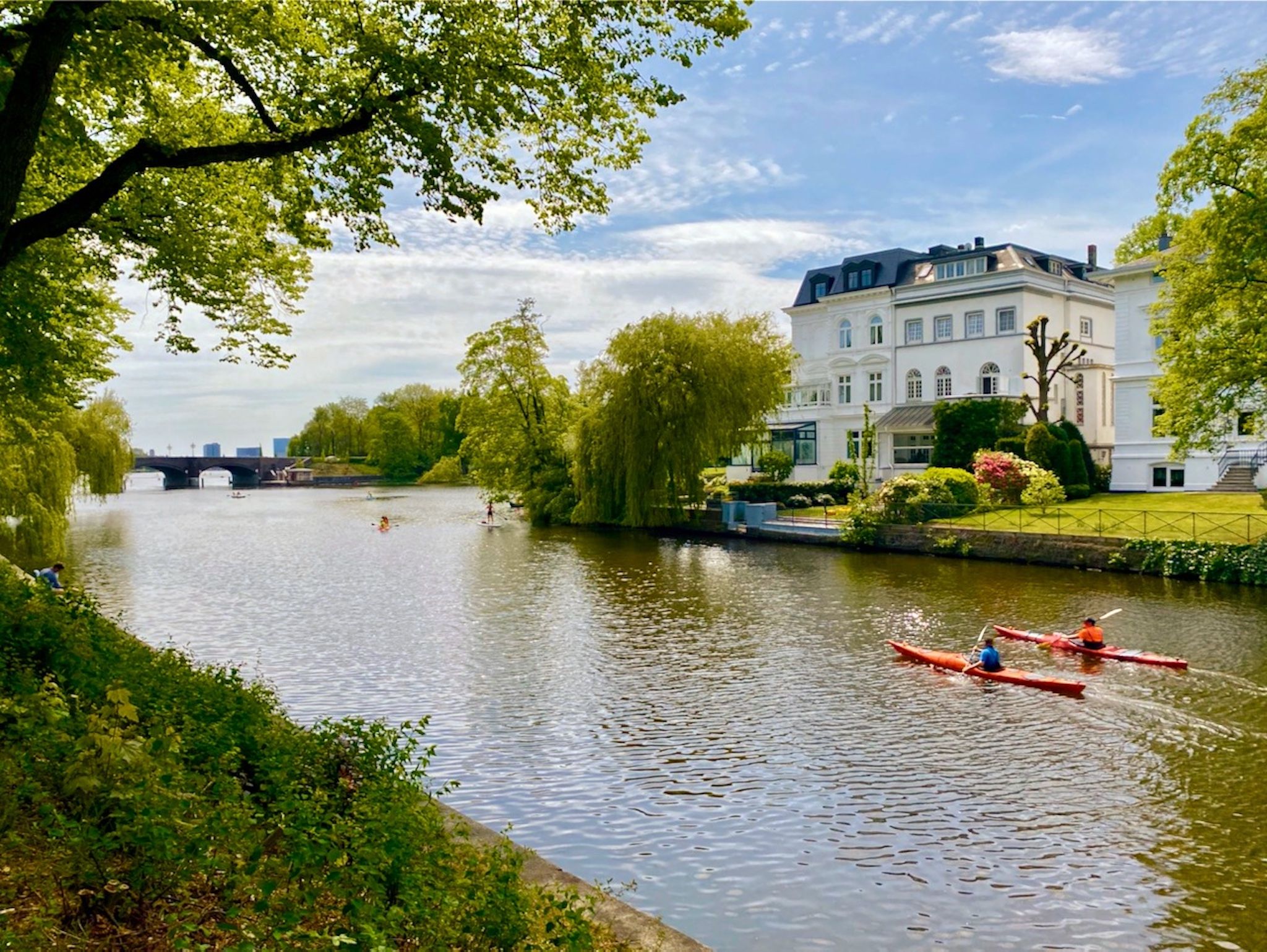 In summer, the Alster is simply incredibly versatile for water sports enthusiasts. Photo: Sascha Tegtmeyer