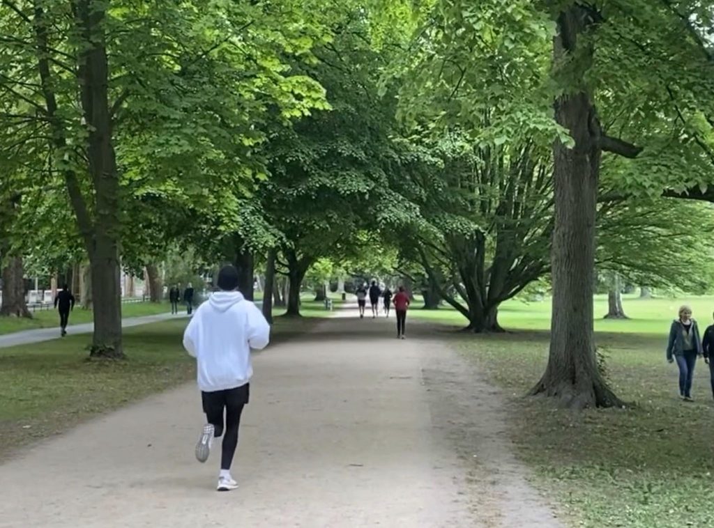 Running in Hamburg: Especially after work and on the weekends, it can get crowded at the hot spots.