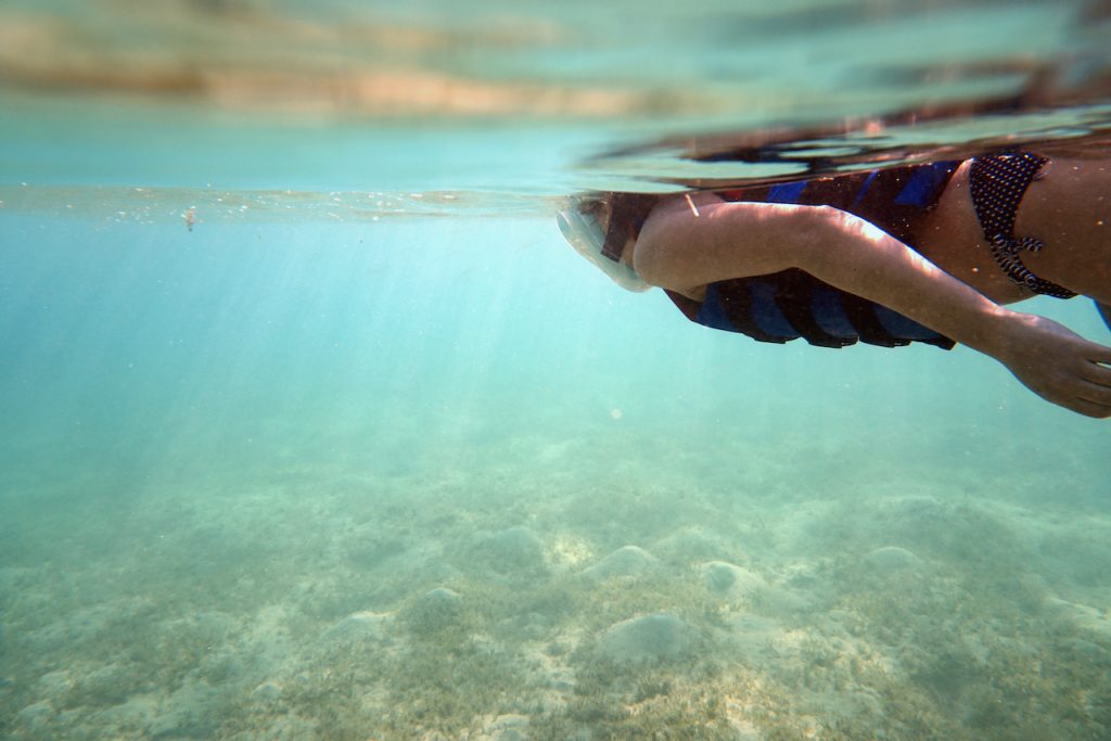 Schnorcheln im Urlaub Tipps – So macht's richtig Spaß 2 Schnorcheln ist eine Form des Schwimmens, bei der du auf oder nahe der Wasseroberfläche mit dem Kopf über Wasser schwimmst und einen Schnorchel zum Atmen benutzt.