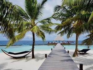 Paraíso tiene un nombre: Coco Bodu Hithi - ¡toda la información sobre la isla en nuestro cuaderno de viaje! Foto: Sascha Tegtmeyer