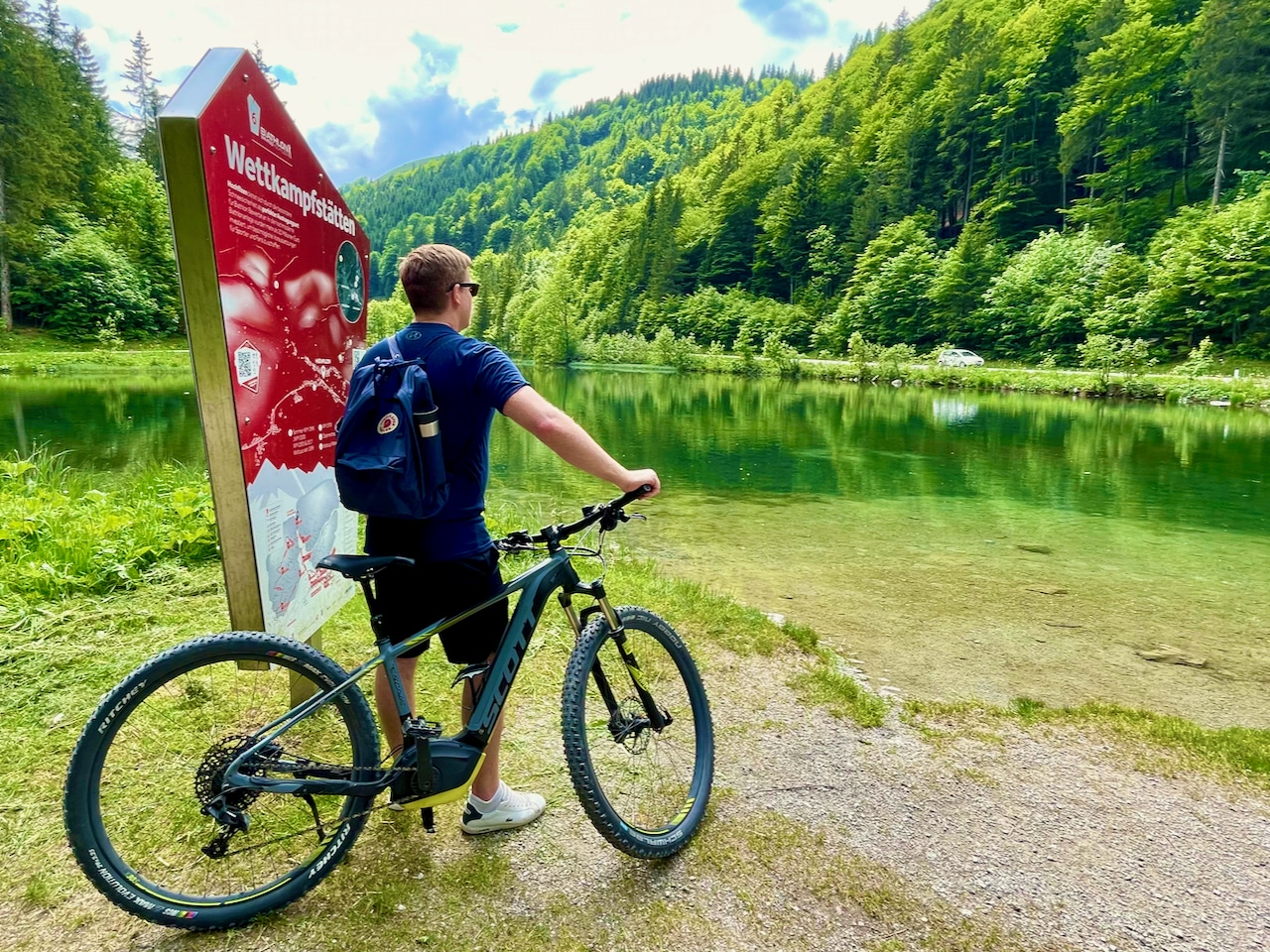 We rode the e-bike on the famous Biathlon World Cup trail near Hochfilzen. E-Bike Pillerseetal Fieberbrunn field report