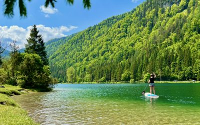 SUP en el informe Pillersee Experience: ¿remar de pie con una vista panorámica?