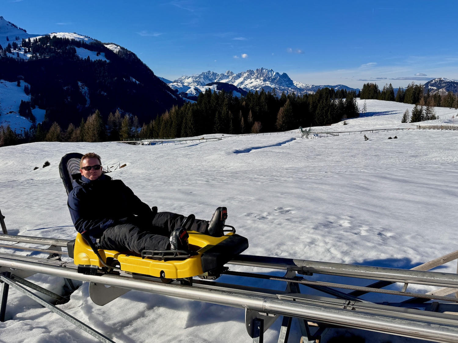 What fun! Timok's Alpine Coaster is located at the Streuboden middle station. Photo: Sascha Tegtmeyer ski vacation in Fieberbrunn winter vacation travel report experience report experiences