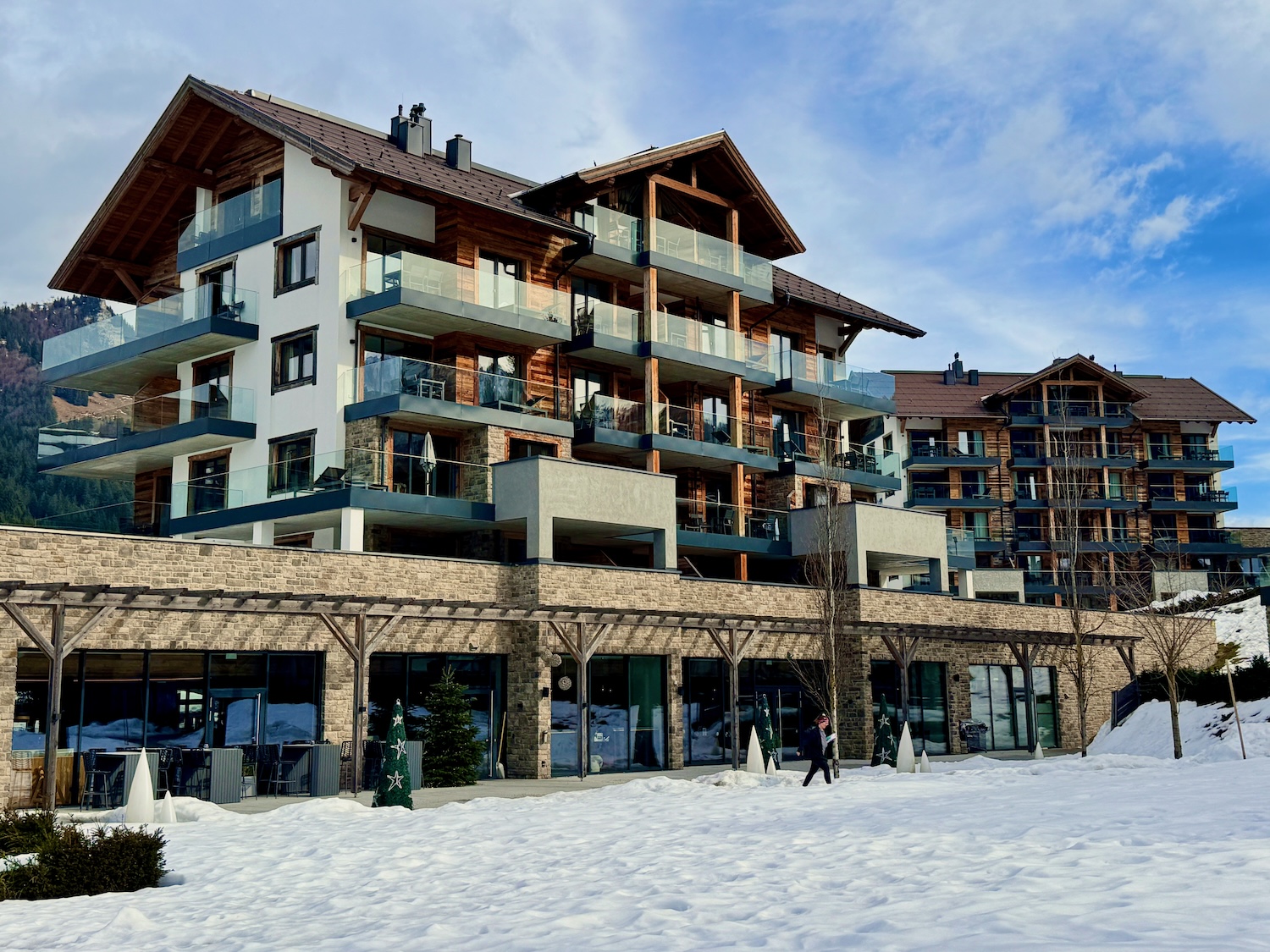 Il Vaya Fieberbrunn è sicuramente uno degli hotel e resort più belli della PillerseeTal. Foto: Sascha Tegtmeyer vacanza sugli sci a Fieberbrunn vacanze invernali rapporto di viaggio rapporto esperienze esperienze